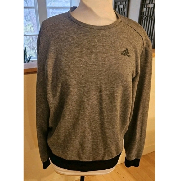 adidas Other - Adidas Essentials Trefoil Banded Crewneck Sweatshirt Men's M/Women's L Grey